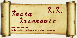 Kosta Košarović vizit kartica